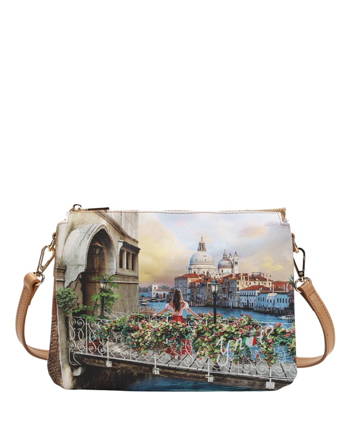  Ynot - Borsa Donna a 3 scomparti interni in ecopelle Yesbag