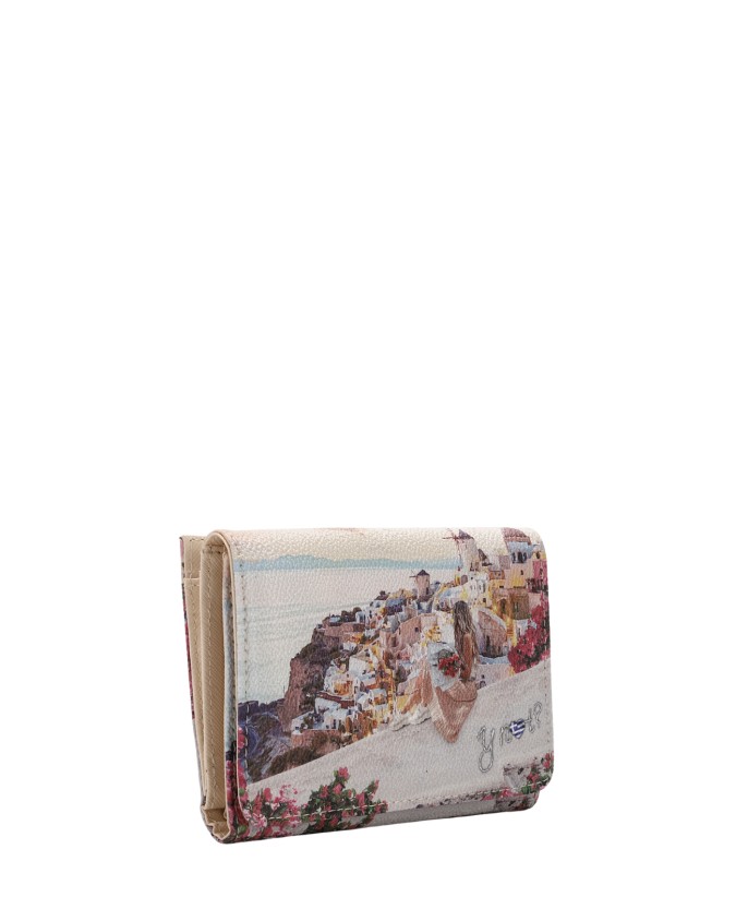  Ynot - Portafoglio Donna con patta e bottone in ecopelle Yesbag