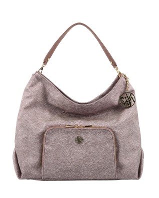  Ynot - Borsa Donna Hobo con Tasca Frontale e Posteriore Cloud