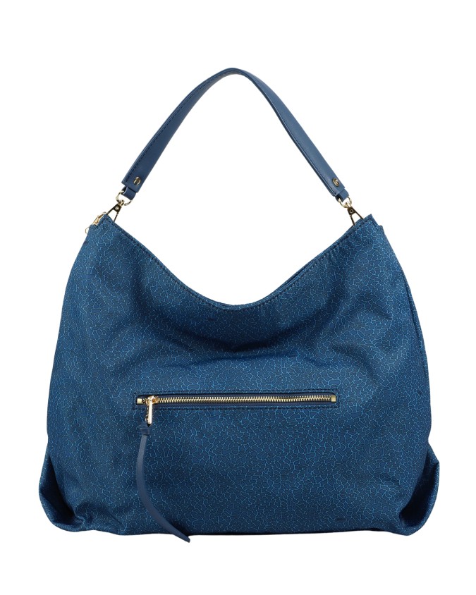  Ynot - Borsa Donna Hobo con Tasca Frontale e Posteriore Cloud