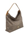  Ynot - Borsa Donna Hobo con Tasca Posteriore in Tessuto All
