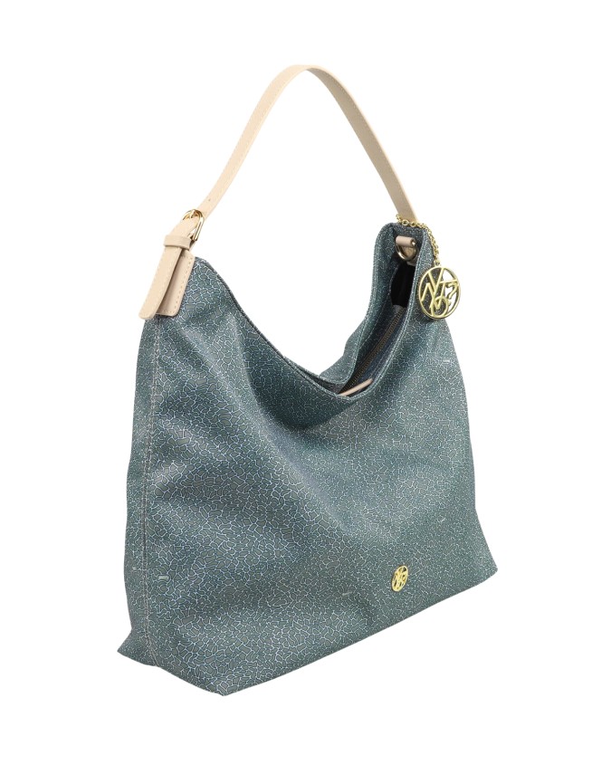  Ynot - Borsa Donna Hobo con Tasca Posteriore in Tessuto All