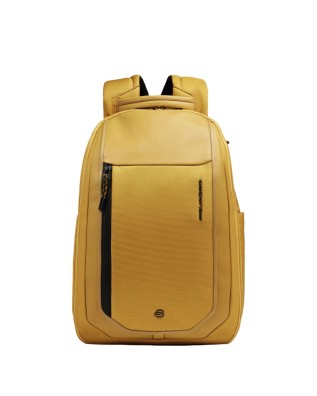  Piquadro - Zaino da viaggio porta pc 15,6" in pelle e tessuto