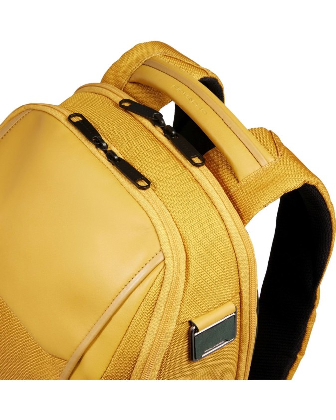  Piquadro - Zaino da viaggio porta pc 15,6" in pelle e tessuto