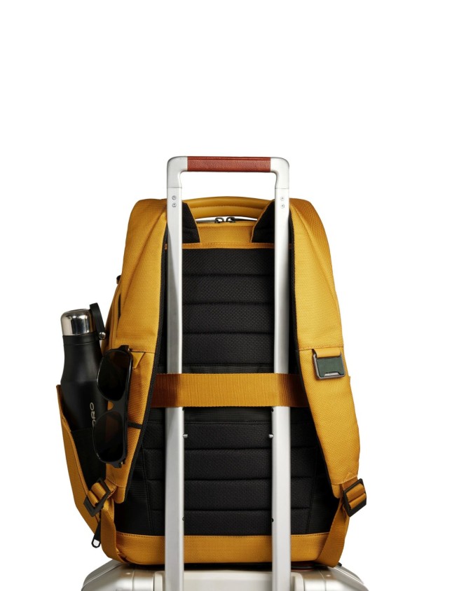  Piquadro - Zaino da viaggio porta pc 15,6" in pelle e tessuto