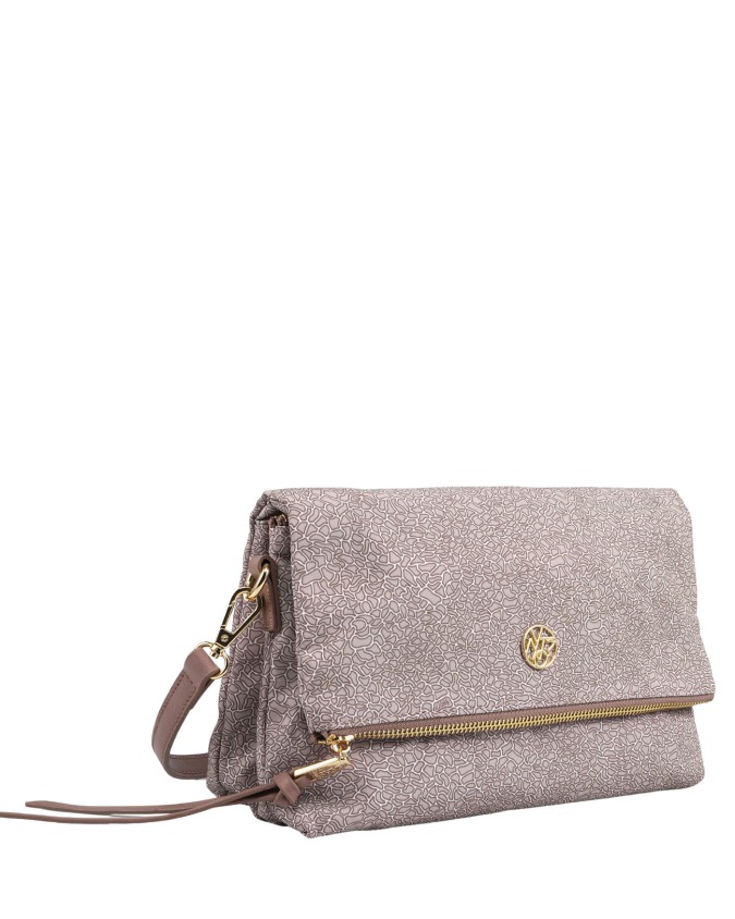  Ynot - Borsa a Tracolla con Patta in Tessuto All Over Cloud