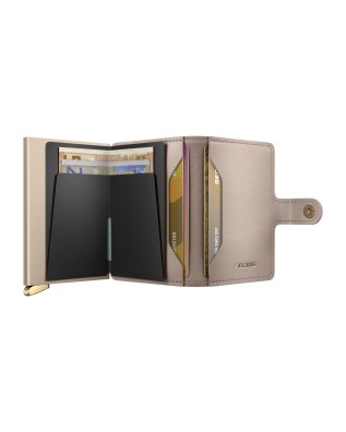 Secrid - Miniwallet in pelle e alluminio Emboss Diamond Plus 2