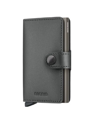 Secrid - Miniwallet in pelle e alluminio Satin