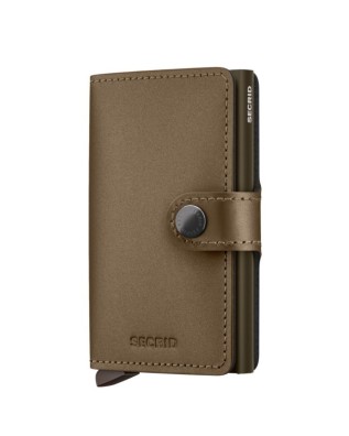 Secrid - Miniwallet in pelle e alluminio Satin