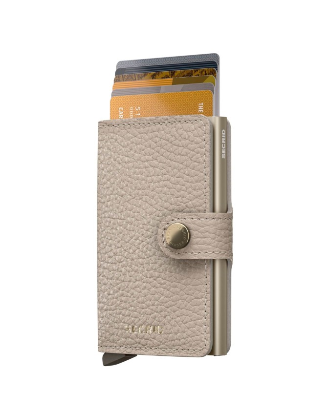  Secrid - Miniwallet in pelle e alluminio Pebble