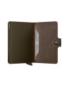 Secrid - Portafoglio in pelle sfumata ed alluminio Miniwallet Vintage