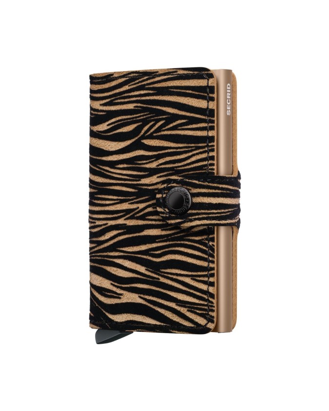  Secrid - Portafoglio piccolo in pelle alluminio Miniwallet