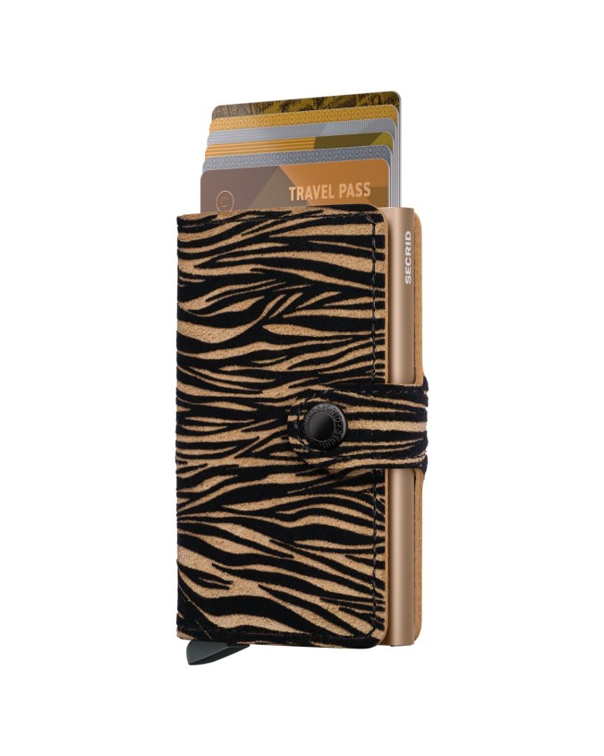  Secrid - Portafoglio piccolo in pelle alluminio Miniwallet