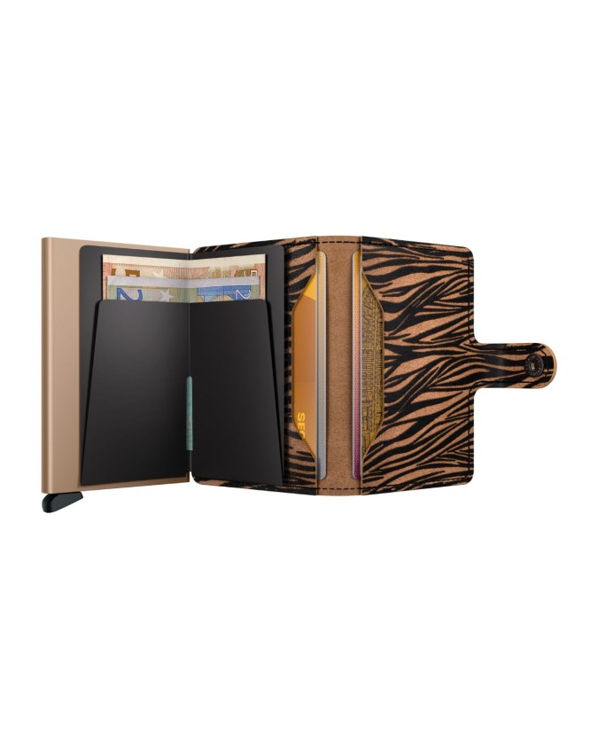  Secrid - Portafoglio piccolo in pelle alluminio Miniwallet