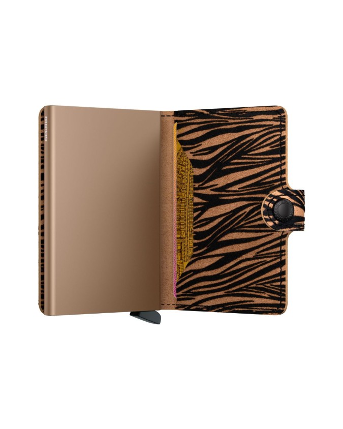 Secrid - Portafoglio piccolo in pelle alluminio Miniwallet
