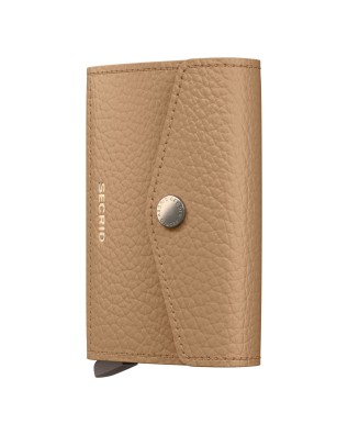 Secrid - Portafoglio in pelle e alluminio con tasca Envelope Pebble