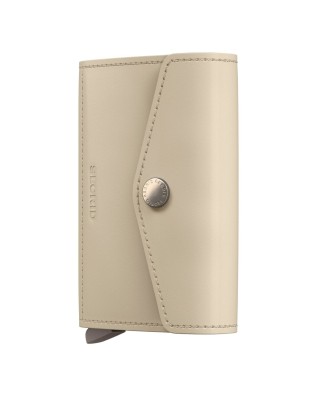 Secrid - Smooth leather and aluminum wallet with an...