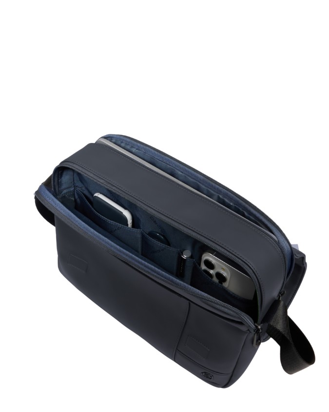  Piquadro - Borsa Messenger Porta iPad 11" in Tessuto Gommato