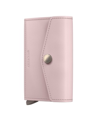 Secrid - Smooth leather and aluminum wallet with an...