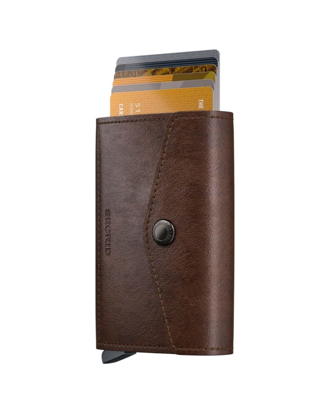 Secrid - Portafoglio in pelle e alluminio con tasca Envelope