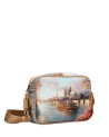  Ynot - Borsa camera bag in ecopelle con tasca posteriore in