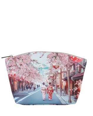  Ynot - Beauty Case donna Tg. M in ecopelle stampa città Yesbag