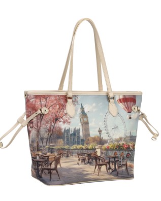 Ynot - XXL Shopping Bag with Double Handles and City Print in 2