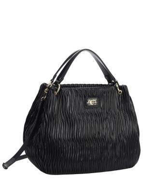 Ynot - Paris Pleated-Textured Hobo Bag with Shoulder... 2