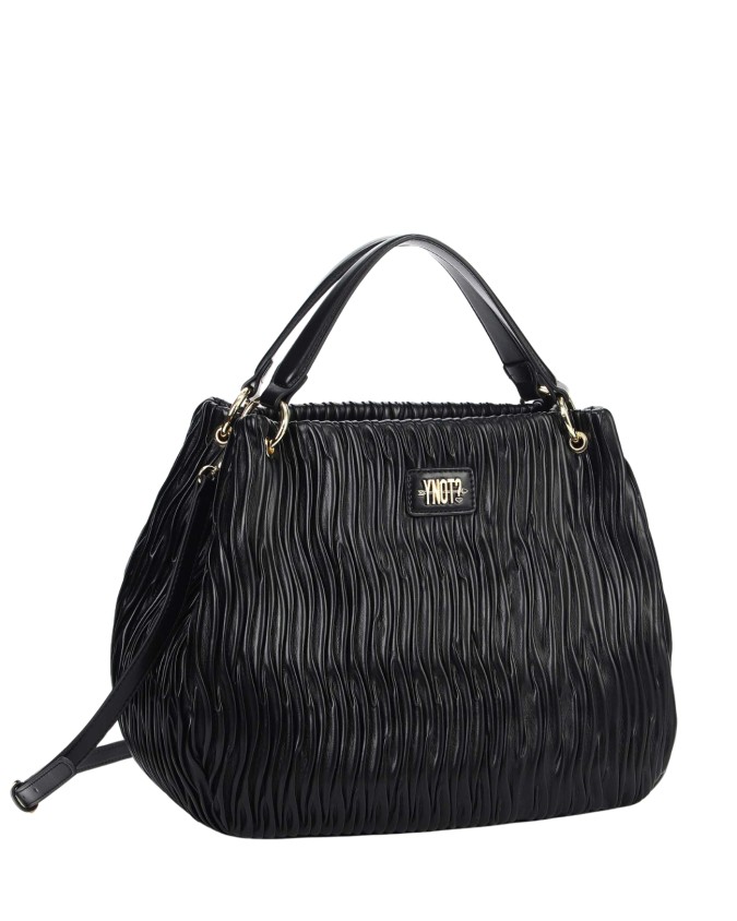  Ynot - Borsa Hobo con Tracolla con Texture Plissettata Paris