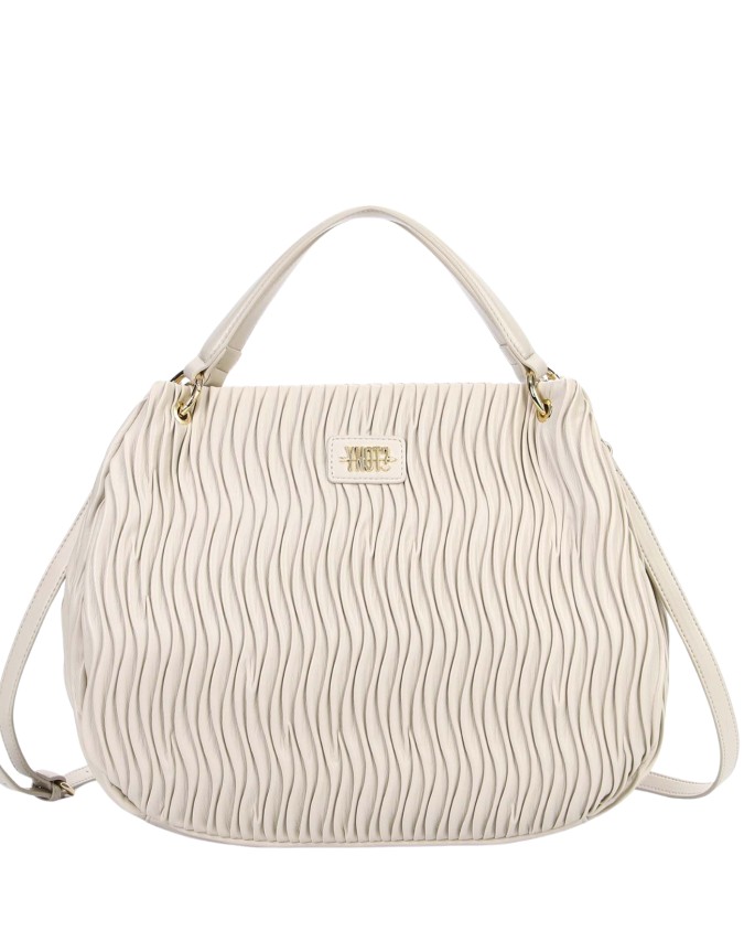  Ynot - Borsa Hobo con Tracolla con Texture Plissettata Paris