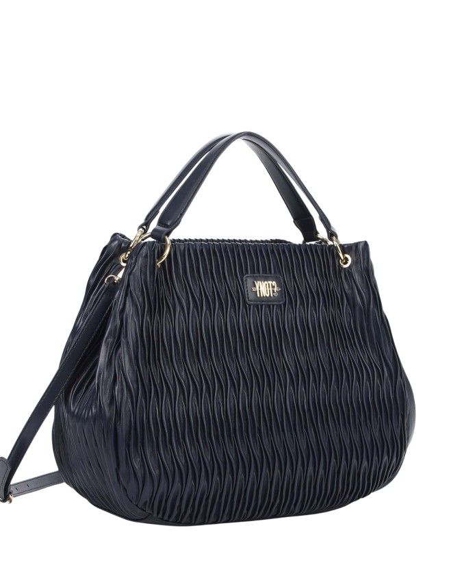  Ynot - Borsa Hobo con Tracolla con Texture Plissettata Paris
