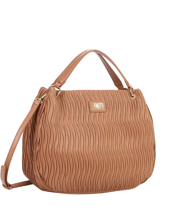  Ynot - Borsa Hobo con Tracolla con Texture Plissettata Paris