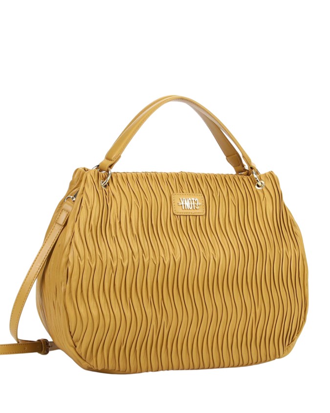  Ynot - Borsa Hobo con Tracolla con Texture Plissettata Paris