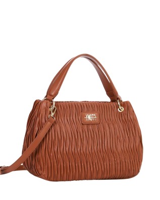  Ynot - Borsa a Mano Donna con Tracolla e Texture Plissettata 2