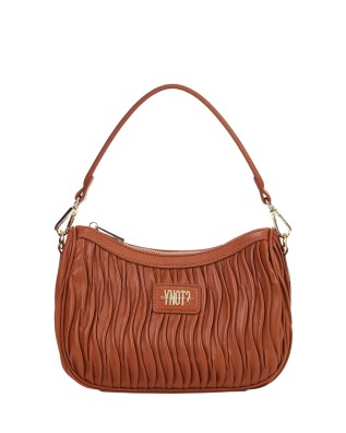 Ynot - Small Hobo Bag with Paris Pleated Texture