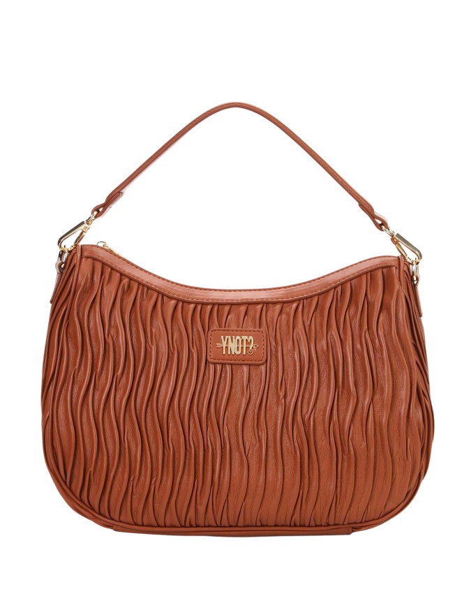  Ynot - Borsa Hobo Donna con Texture Plissettata Paris