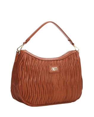 Ynot - Women's Hobo Bag with Pleated Texture, Paris 2