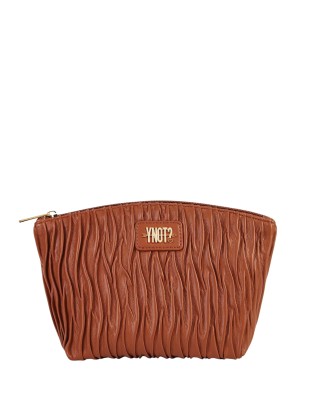 Ynot - Women's Beauty Case with Pleated Texture, Paris