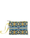  Ynot - Pochette Donna con Laccetto e Stampa Effetto Maiolica
