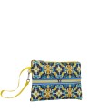  Ynot - Pochette Donna con Laccetto e Stampa Effetto Maiolica