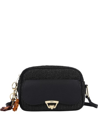 Ynot - Borsa Camera Bag con Tasca Frontale Effetto Paglia