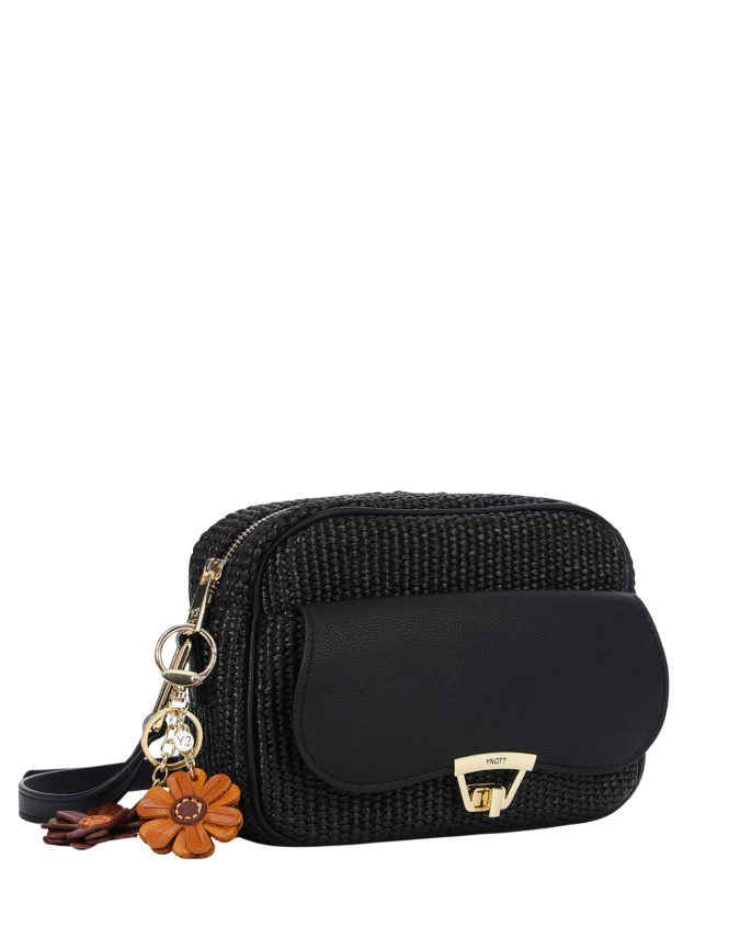  Ynot - Borsa Camera bag Tg. M con tasca frontale in tessuto