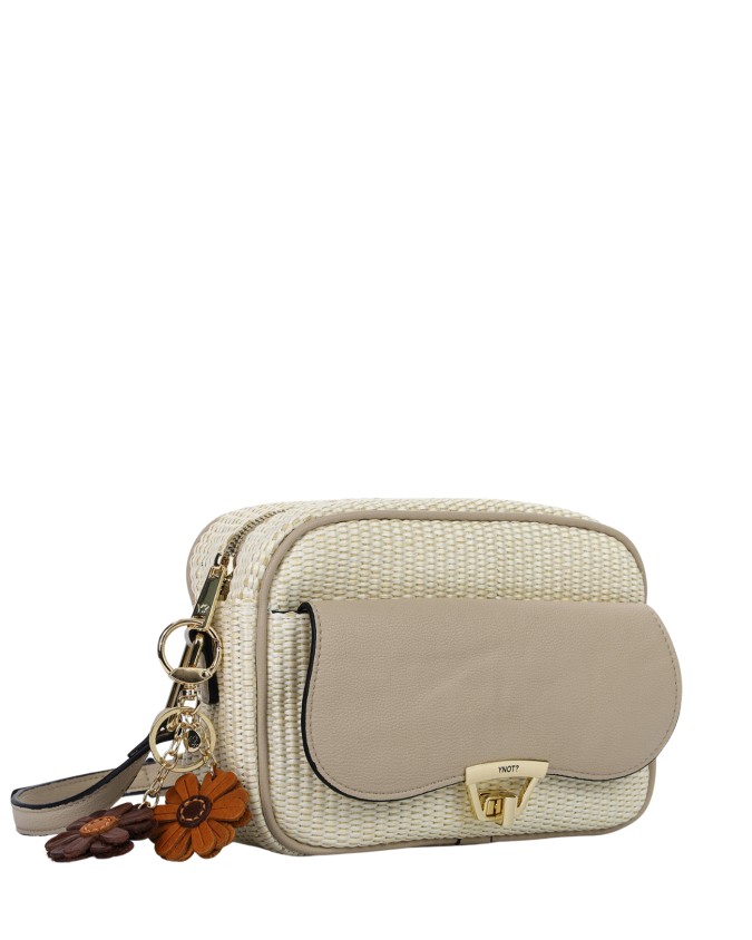 Ynot - Borsa Camera bag Tg. M con tasca frontale in tessuto