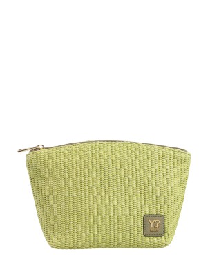 Ynot - Travel beauty case made of straw-effect fabric and