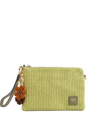 Ynot - Women's Clutch with Wrist Strap and Shoulder Strap, Size