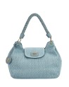  Ynot - Borsa a spalla con patta e manico Intrecciato Tg. 