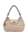  Ynot - Borsa a spalla con patta e manico Intrecciato Tg. 