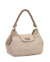  Ynot - Borsa a spalla con patta e manico Intrecciato Tg. 