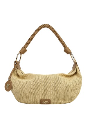 Ynot - Hobo Bag with Braided Handle, Size S, in Malè