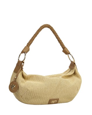  Ynot - Borsa hobo con manico Intrecciato Tg.  2